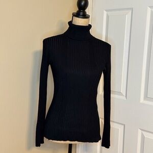 Women's Knitwear Cuff-Button Detailed Turtleneck by JM Collection Size M